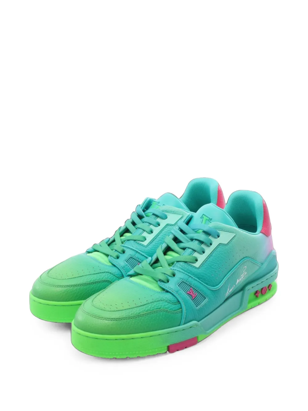 Louis Vuitton Pre-Owned 2021 Trainer line gradation sneakers - Grün