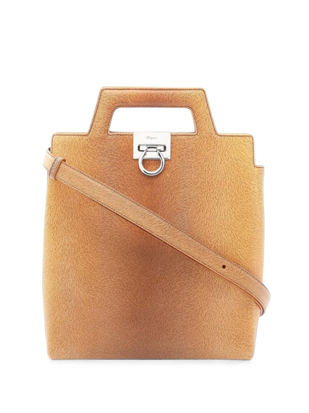Ferragamo Pre-Owned sac à main Gancini en cuir (années 2010) - Marron Ferragamo Pre-Owned sac à main Gancini en cuir (années 2010) - Marron