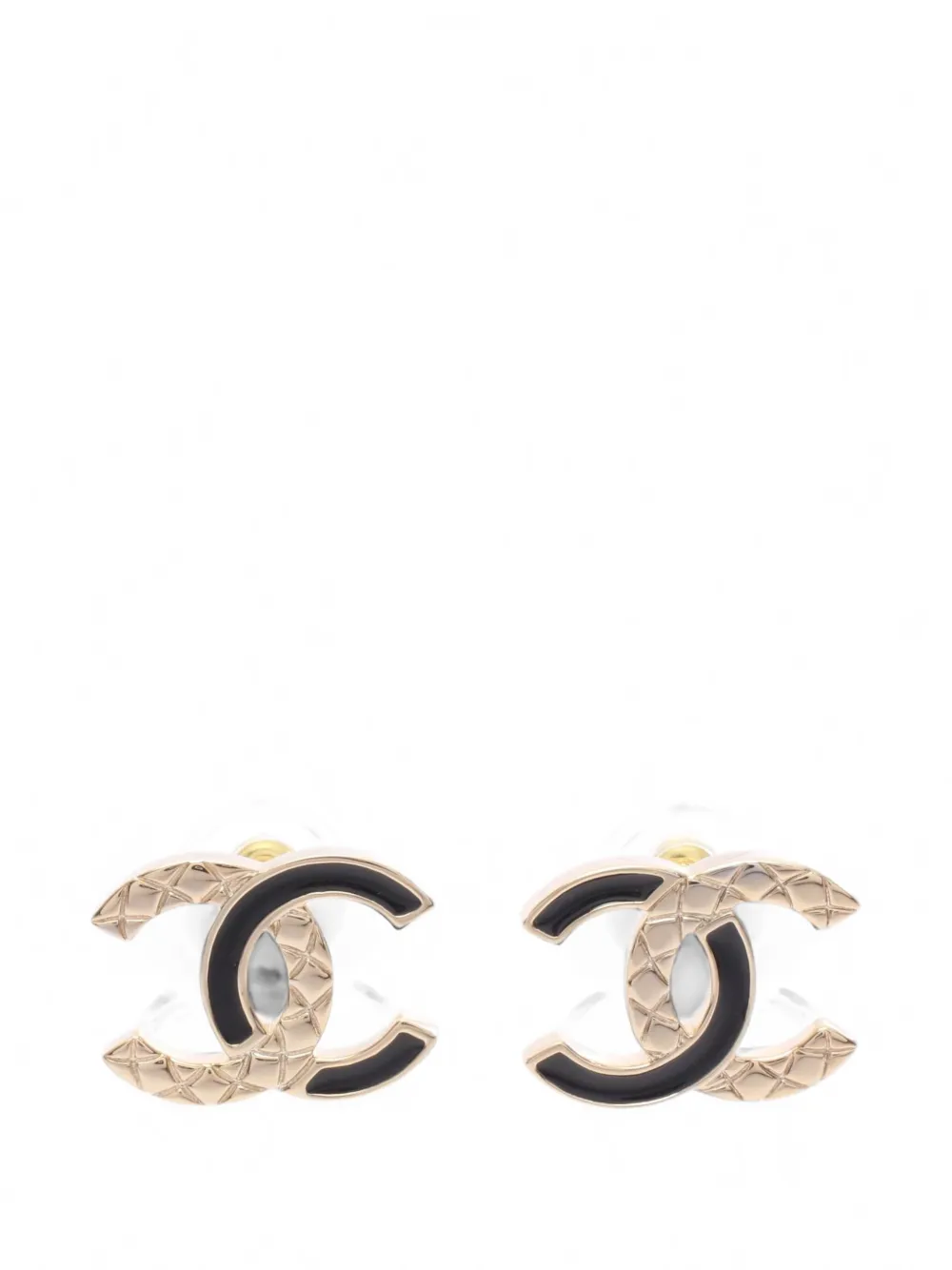 CHANEL Pre-Owned Coco Mark matelassé earrings - Oro