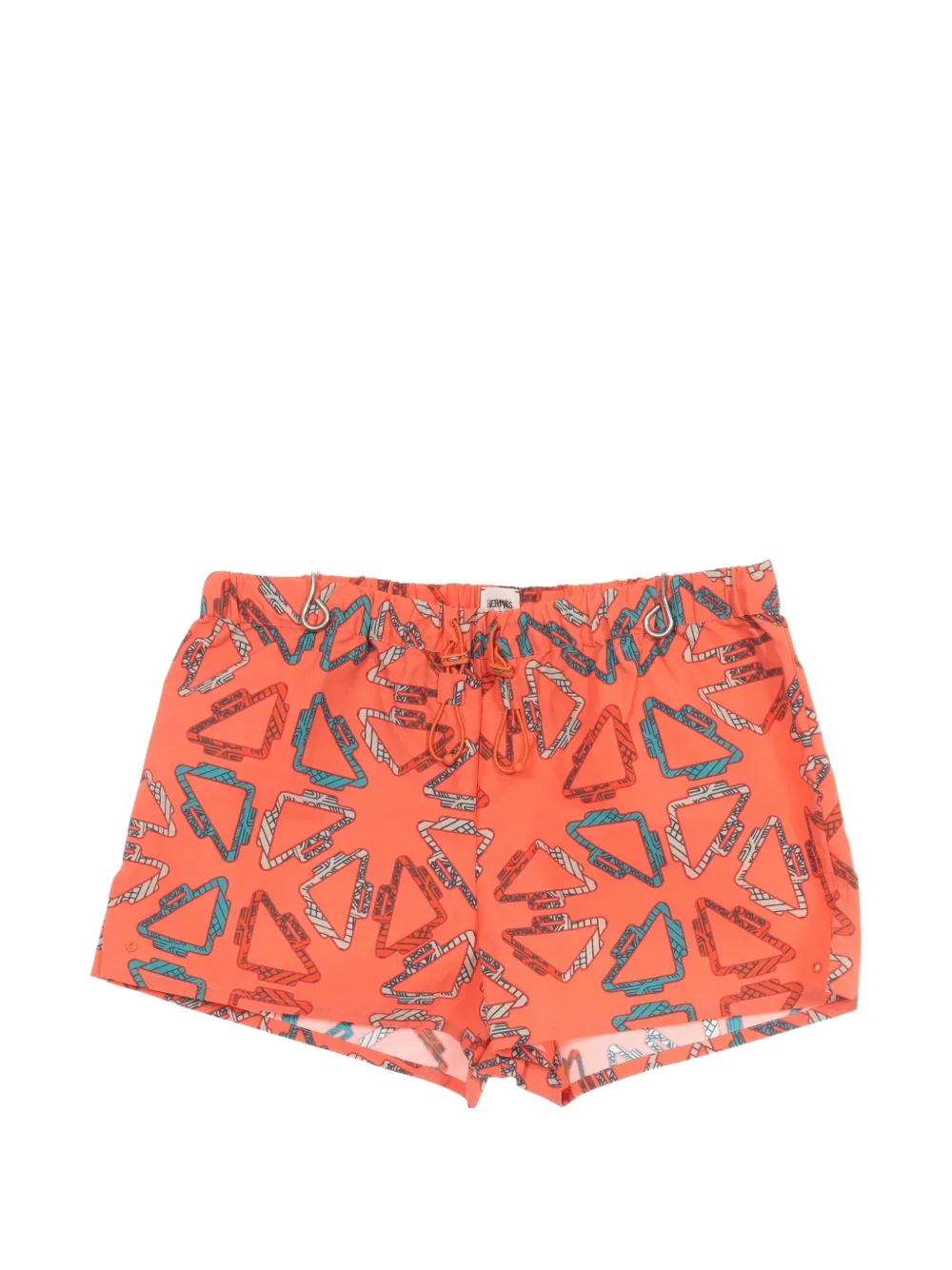 Hermès Pre-Owned short à motif Tattersall (années 2010) - Orange