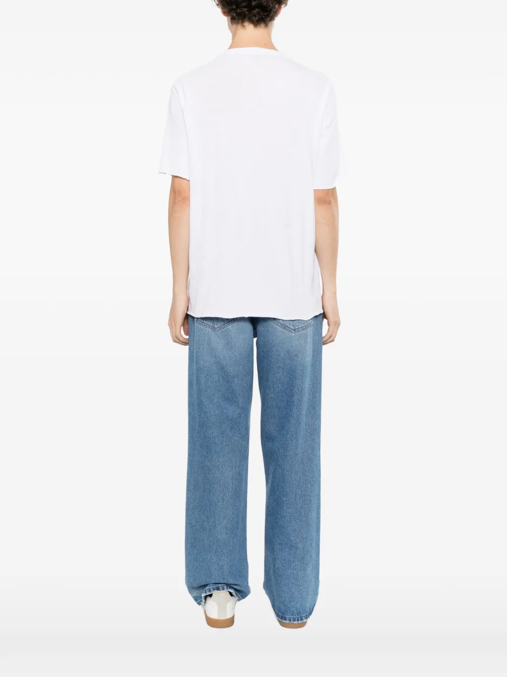 James Perse slub-jersey pocket tee Wit