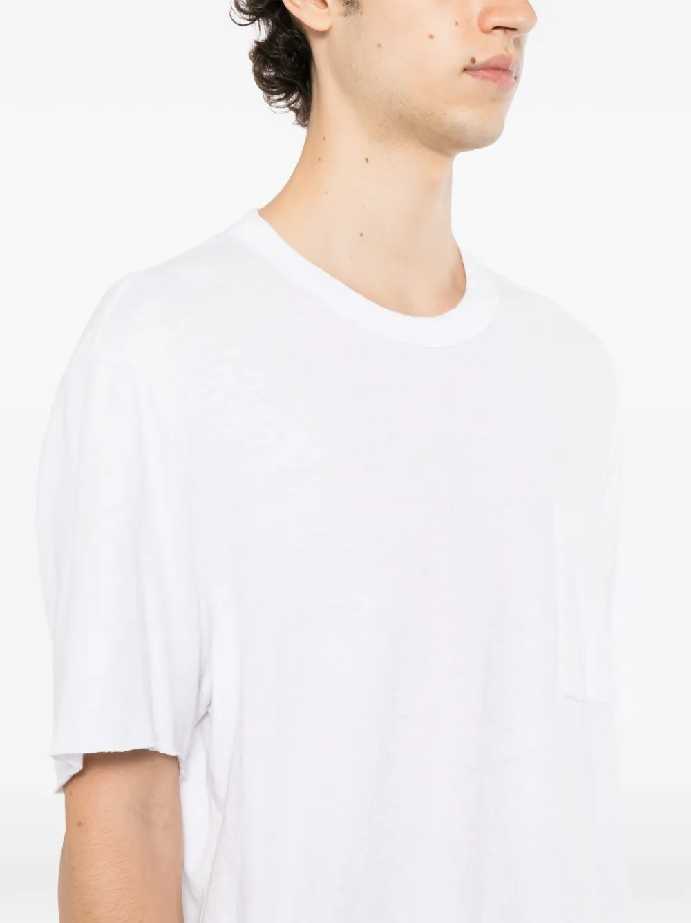 James Perse slub-jersey pocket tee Wit