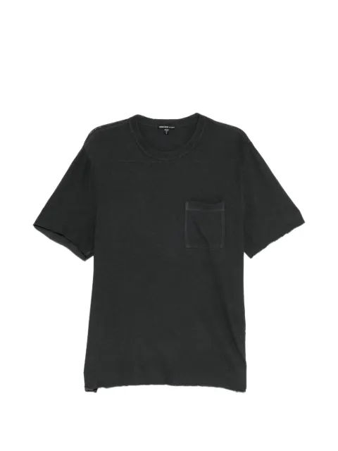 James Perse t-shirt en jersey flammé à poche poitrine
