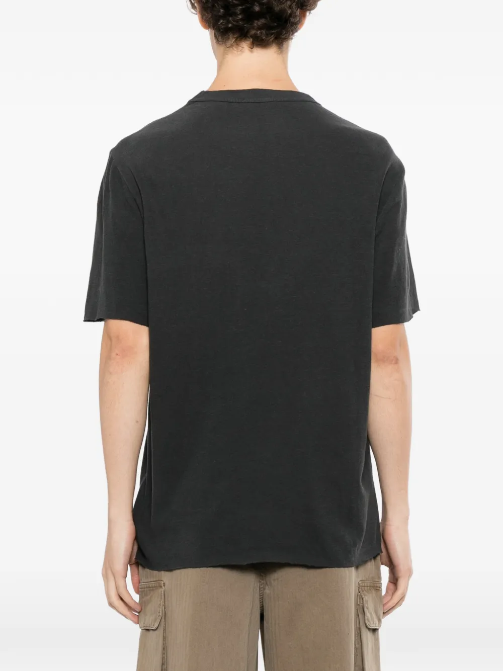 James Perse slub-jersey pocket tee Grijs