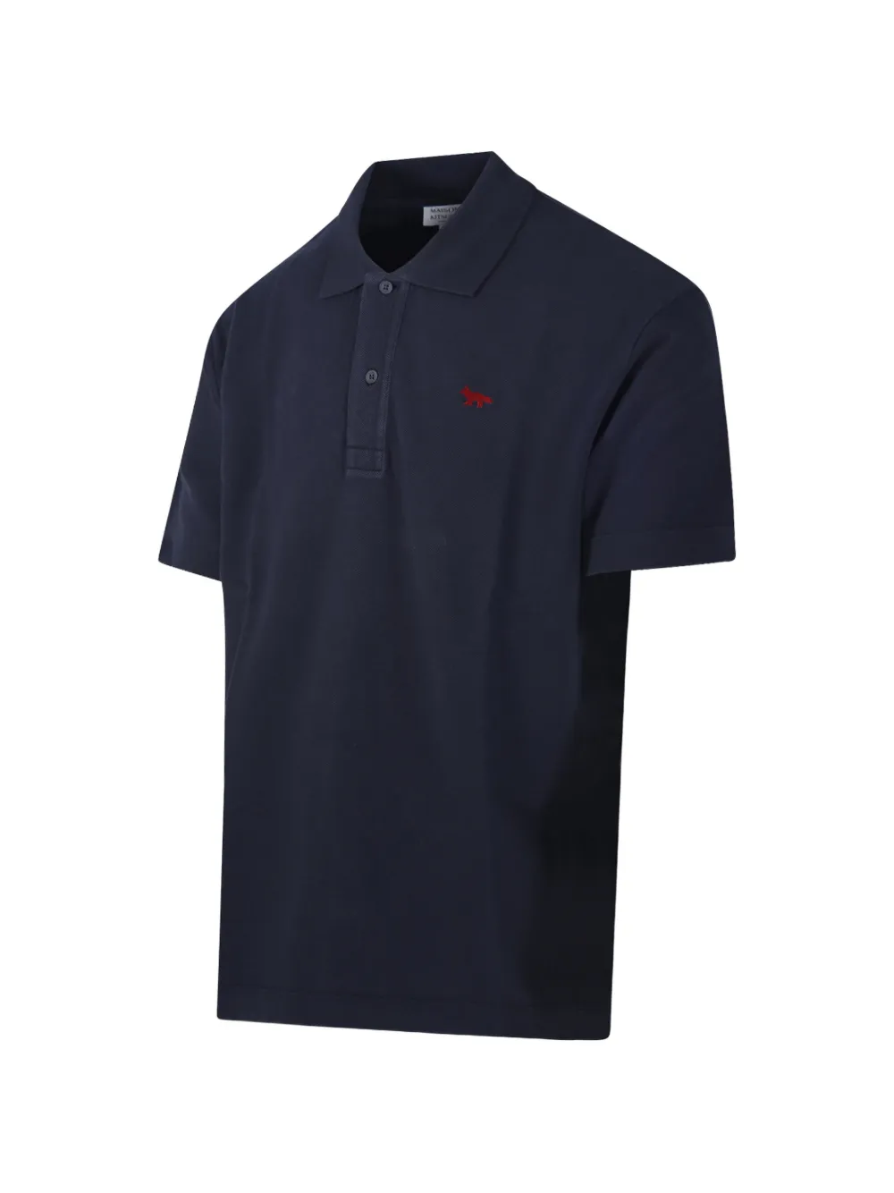 Maison Kitsuné Red Profile Fox patch polo shirt Blauw