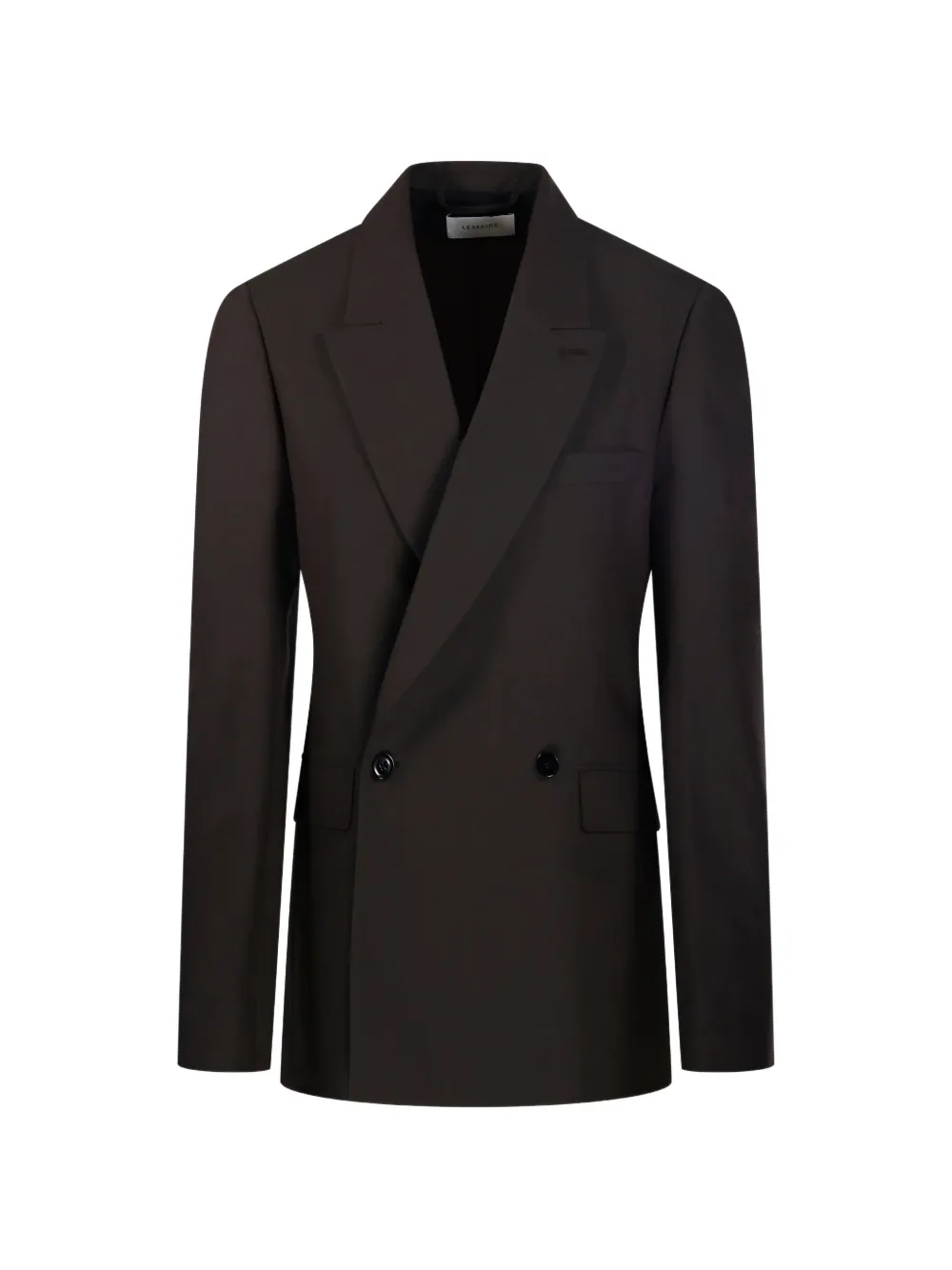 LEMAIRE double-breasted tailored jacket in tropical wool blend