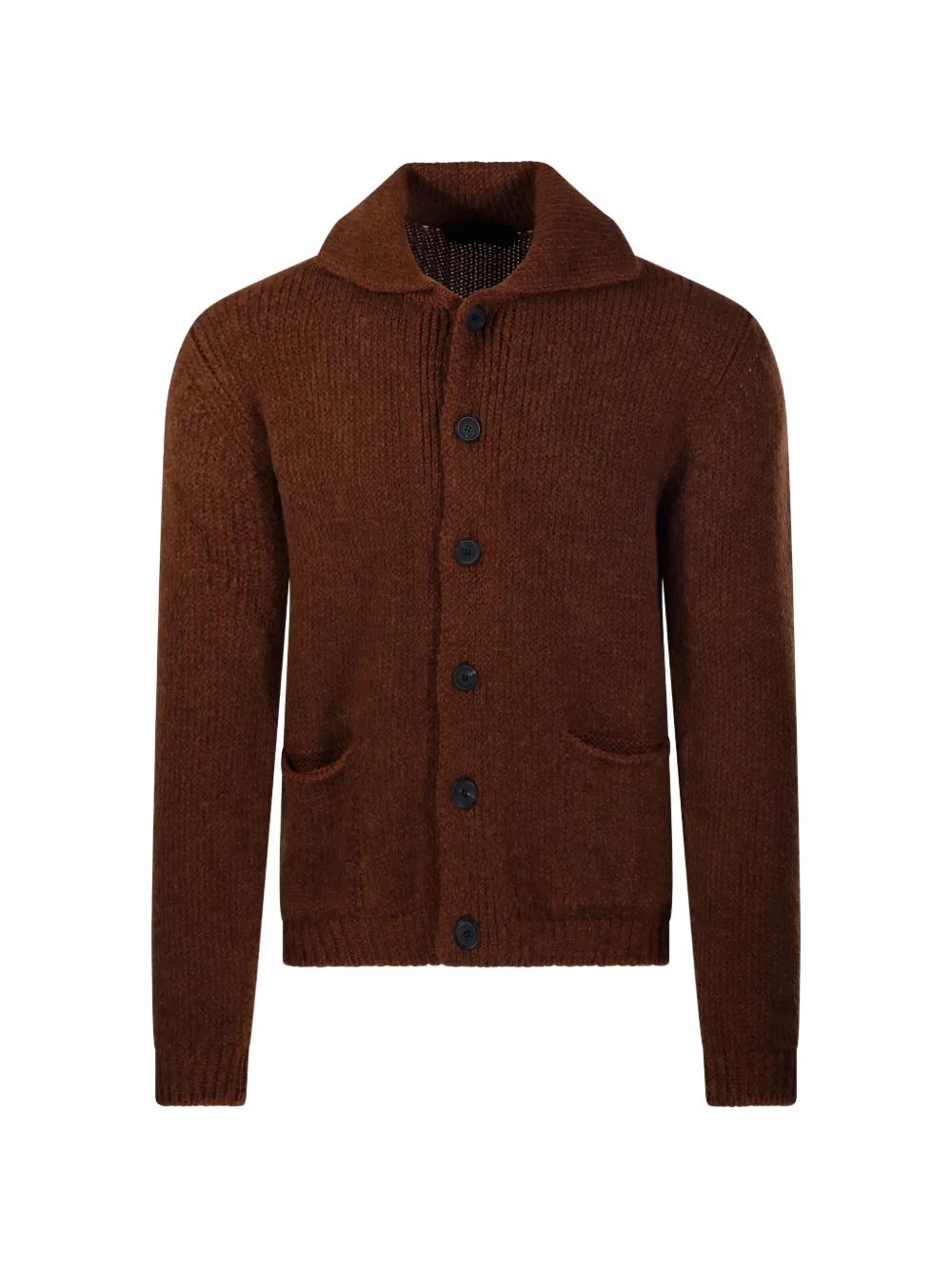 Fabrizio Del Carlo shawl-collar button-up cardigan - Brown