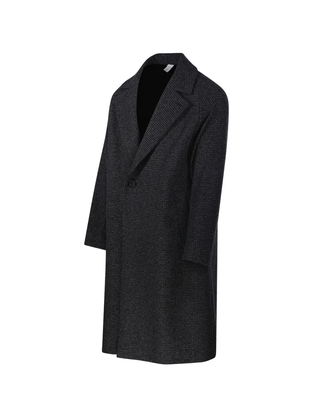 Hevo houndstooth-pattern single-breasted coat Zwart
