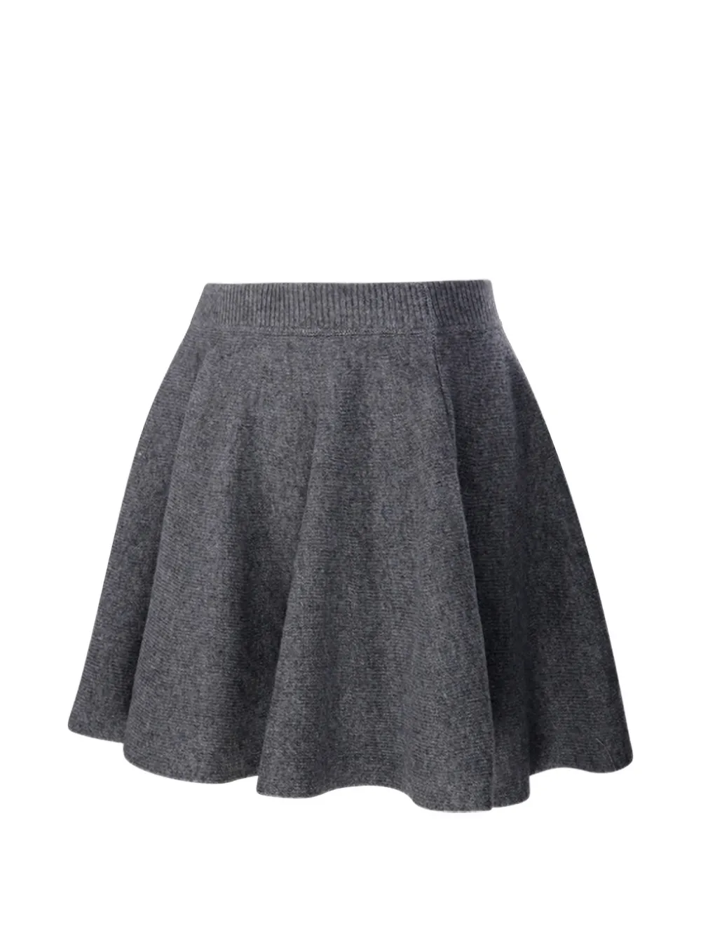 By Malene Birger Sherry ribbed-knit flared mini skirt Grijs