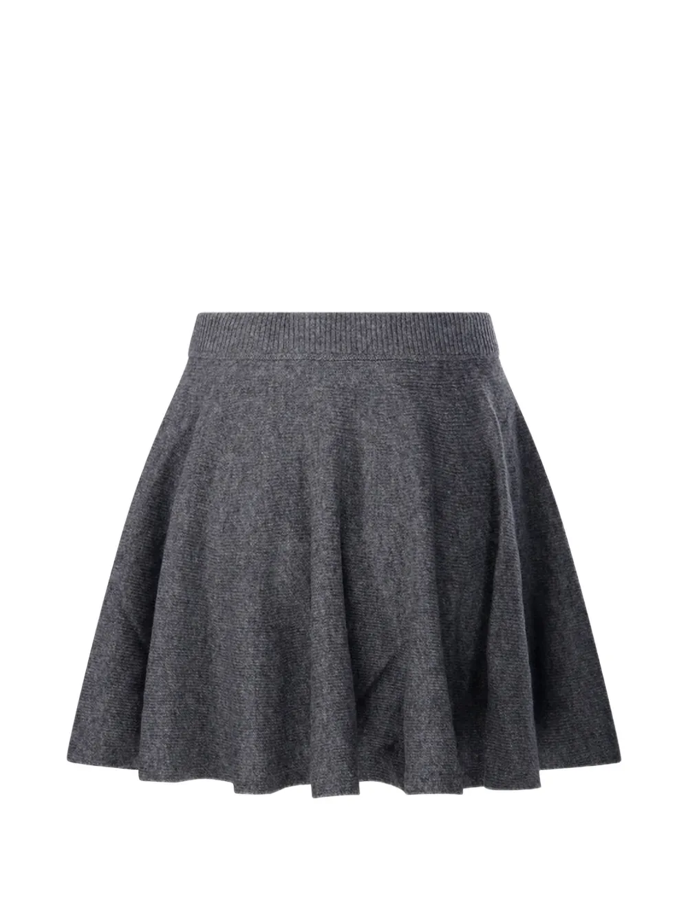 By Malene Birger Sherry ribbed-knit flared mini skirt Grijs