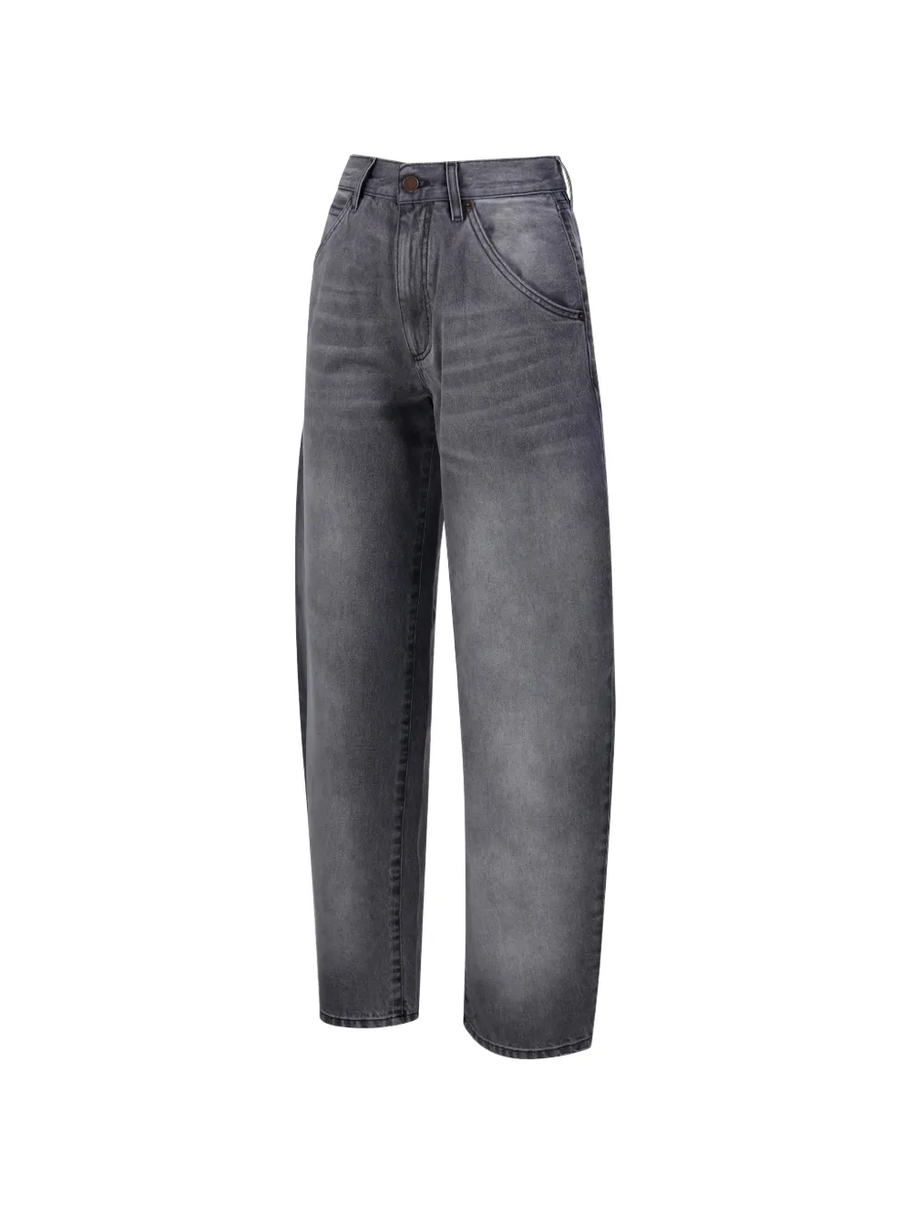 DARKPARK Jeans met gewelfde pijpen en verwassen effect Grijs