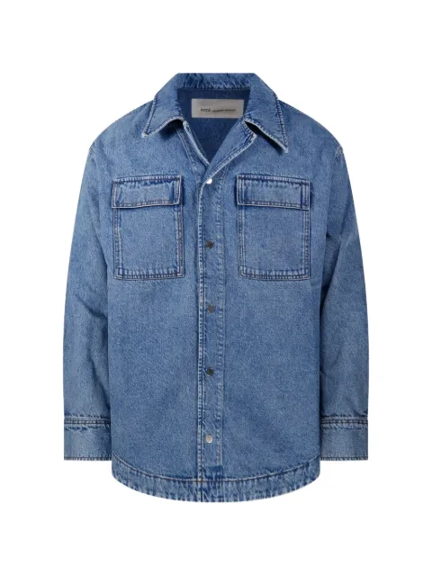 AMI Paris faded-effect denim jacket