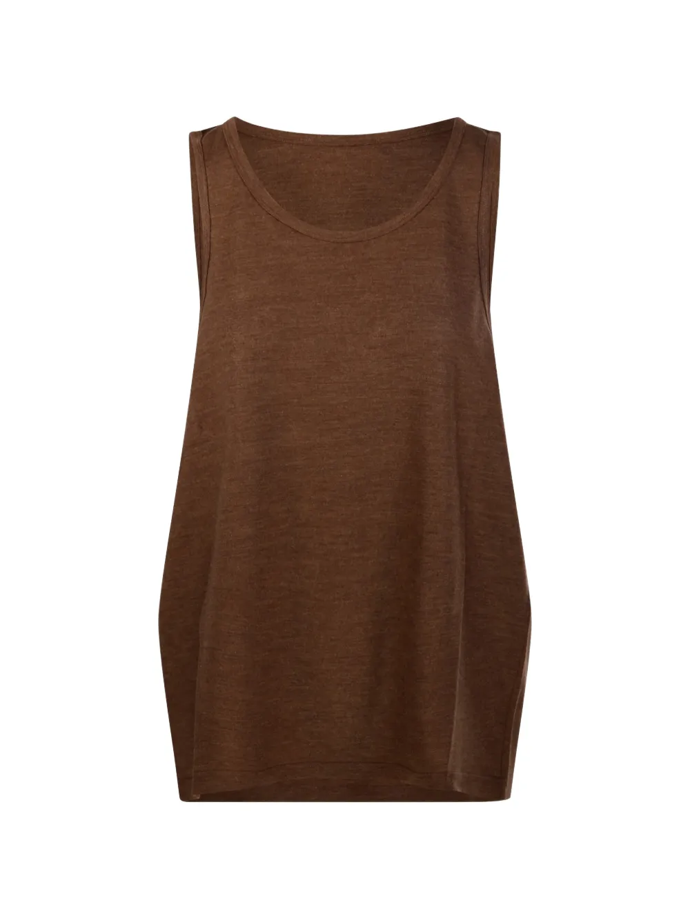 The Erose Gilet in cashmere con scollo ampio - Marrone