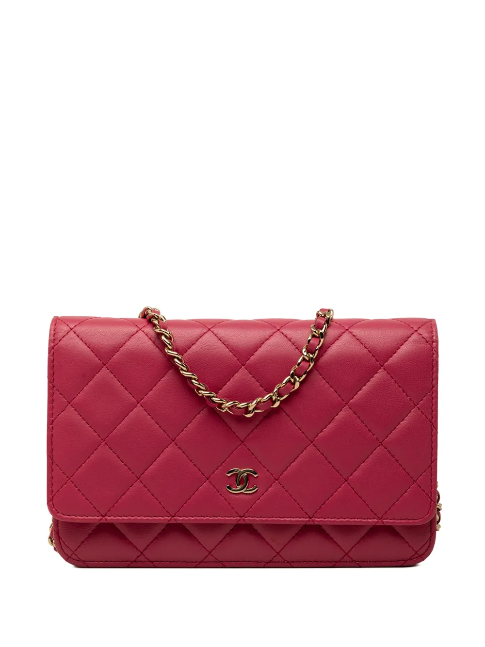 CHANEL Pre-Owned 2018-2019 gesteppte Umhängetasche aus Lammleder - Rot