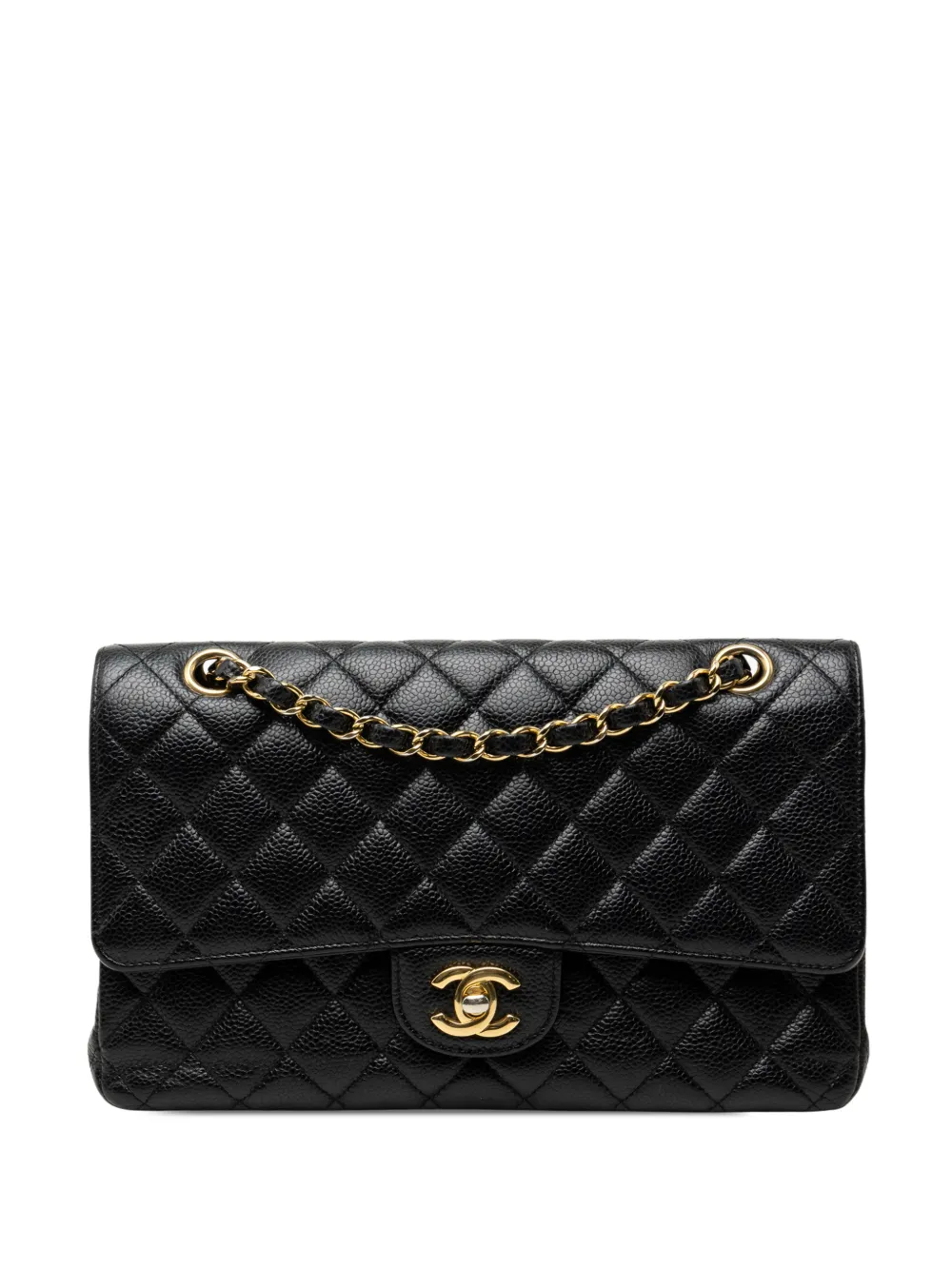 CHANEL Pre-Owned 2016-2017 Medium Classic Caviar Double Flap shoulder bag - Nero