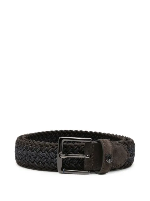 Paul & Shark braided suede-trim belt