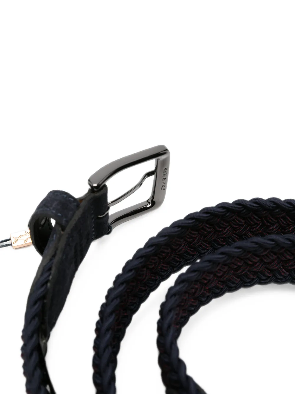 Paul & Shark Gevlochten riem met suède afwerking Blauw