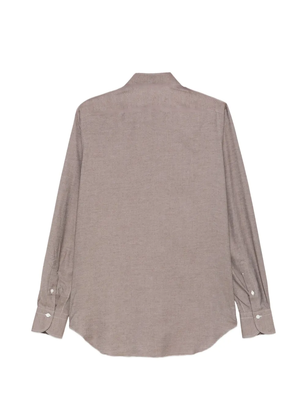 Finamore 1925 Napoli twill-weave button-down shirt Beige