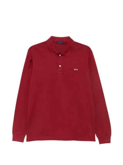 Paul & Shark logo-embroidered long-sleeve polo shirt