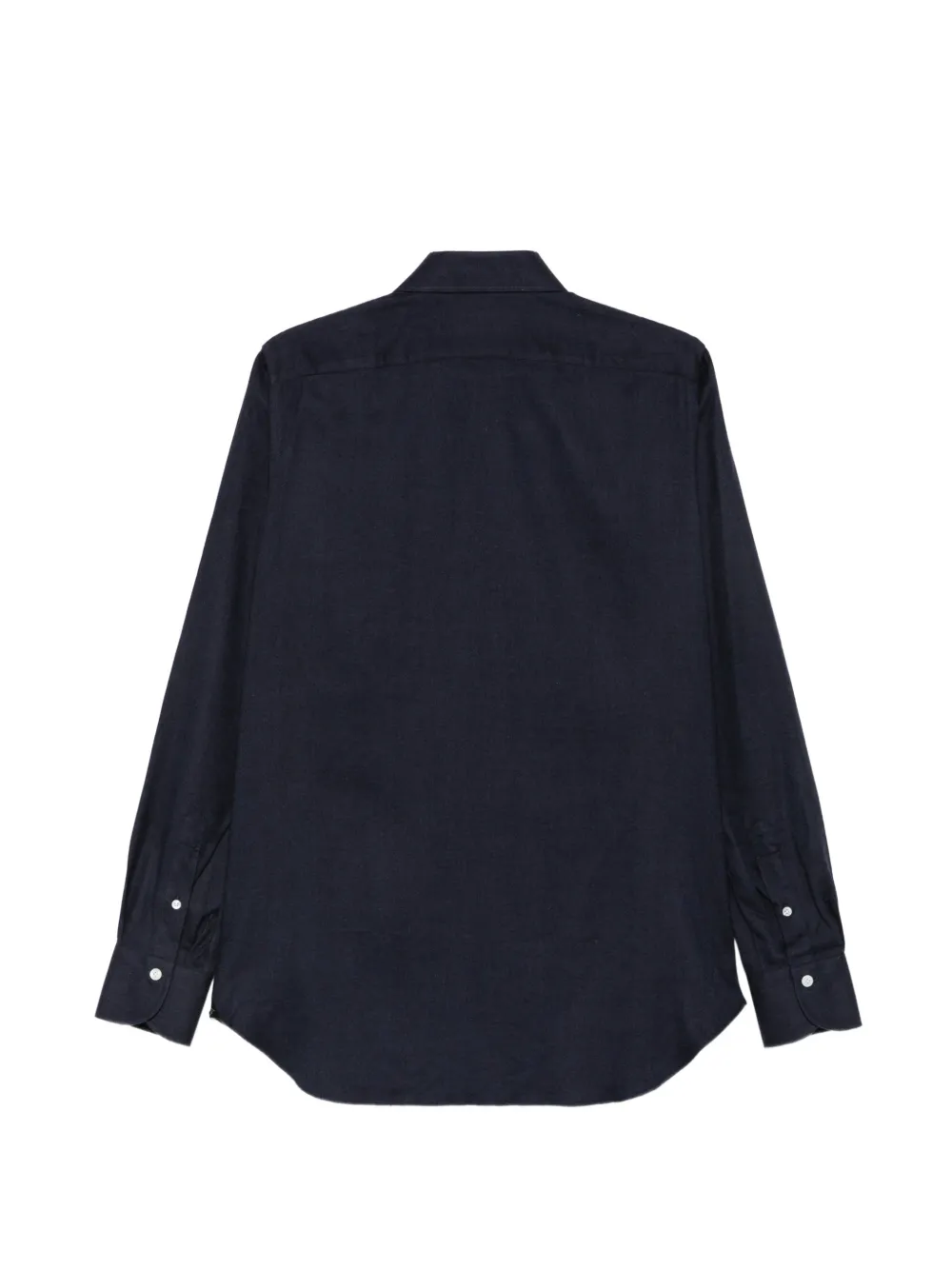 Finamore 1925 Napoli herringbone-pattern long-sleeve shirt Blauw