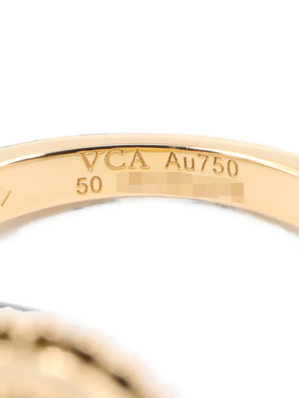 Van Cleef & Arpels Pre-owned 2010s Vintage Alhambra Diamond Ring in Gold, view 4