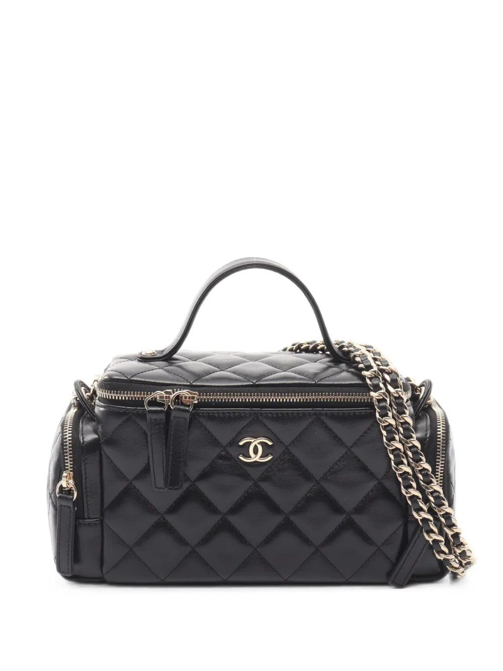 CHANEL Pre-Owned 2021 Matelassé vanity bag - Nero