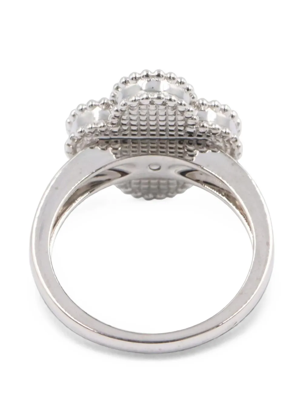 Van Cleef & Arpels Pre-owned 2010s Alhambra Mother-of-pearl Ring in Silver, view 3