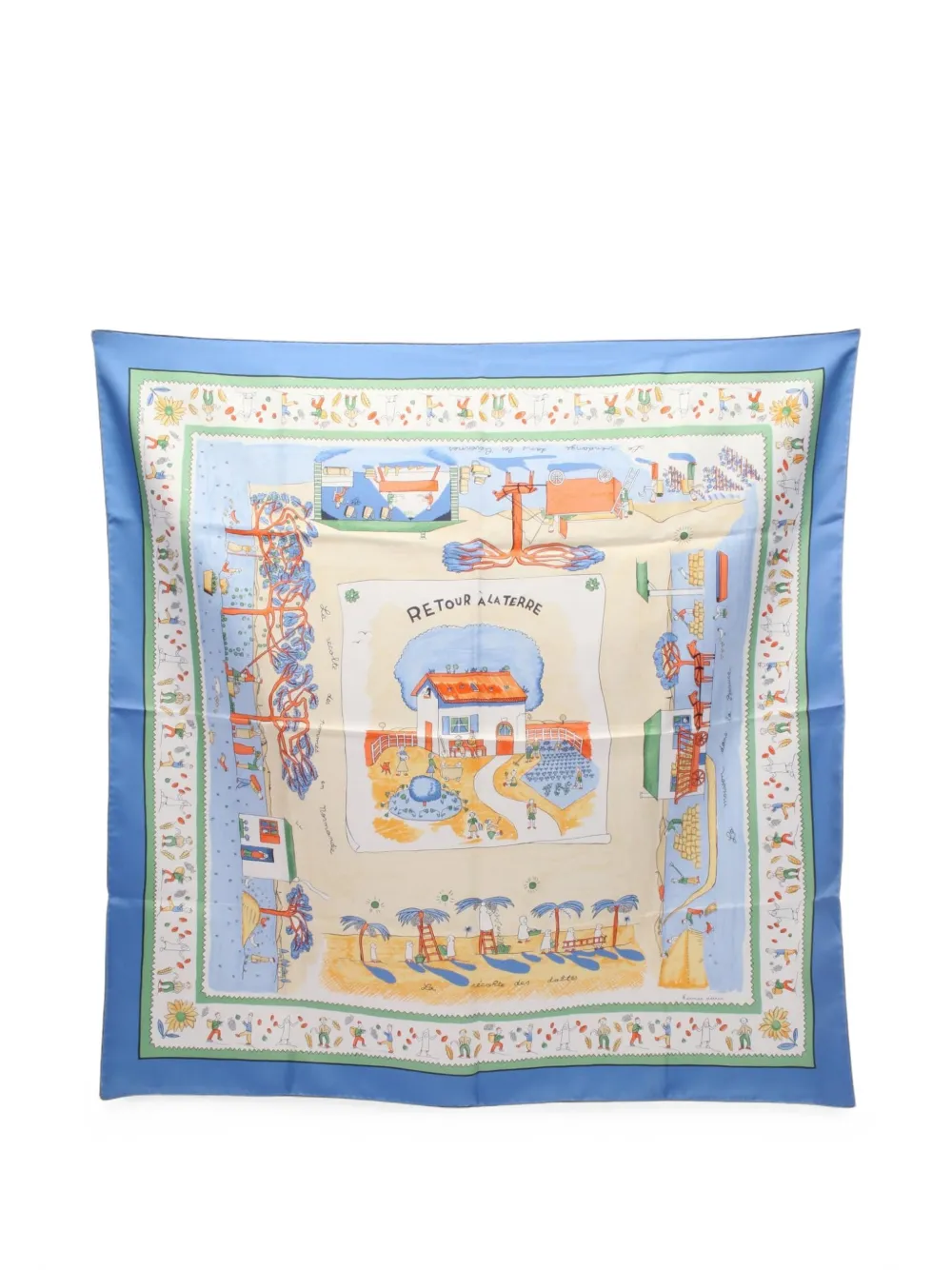 Hermès Pre-Owned 2010s Retour a la Terre scarf - Weiß