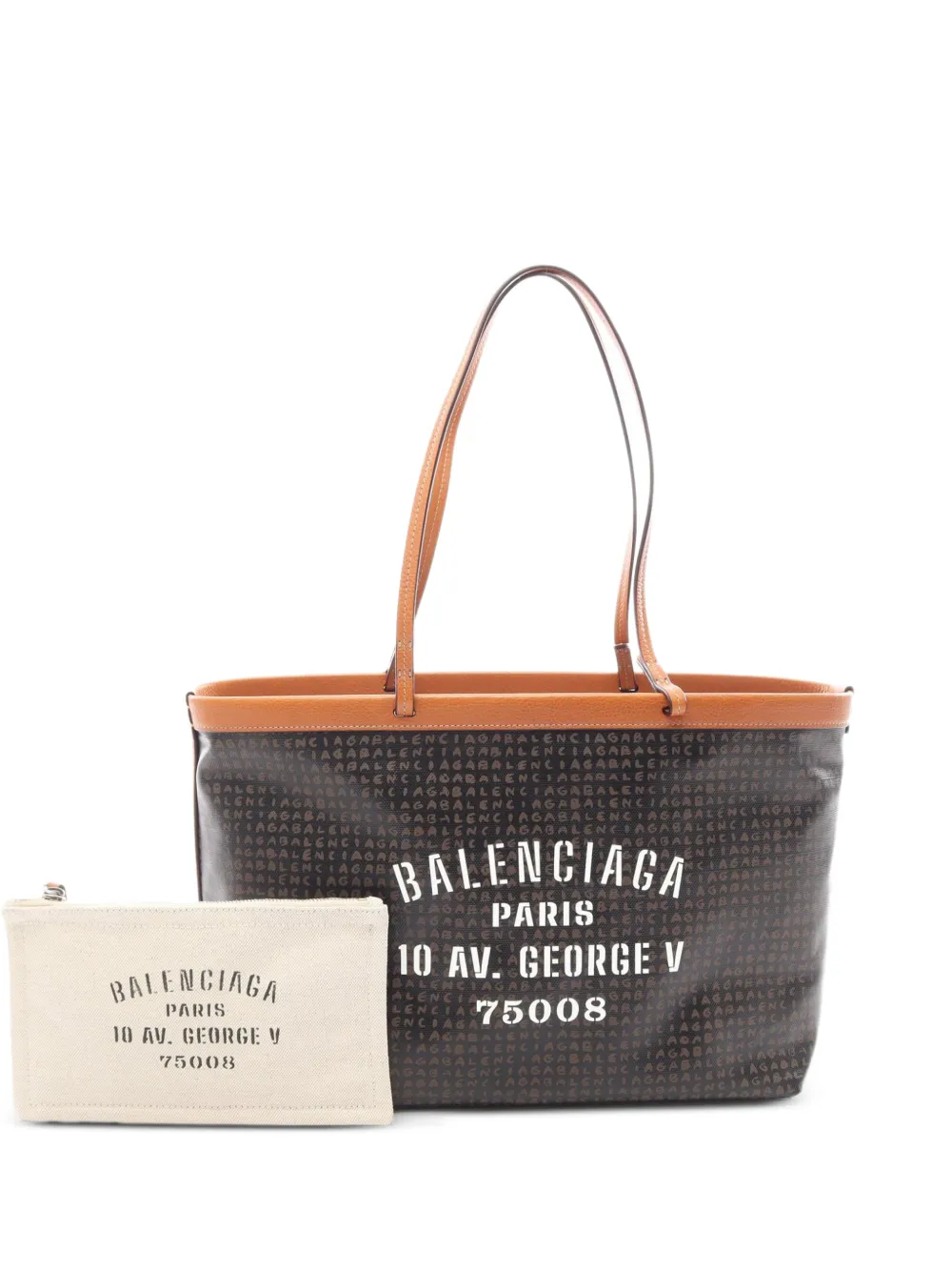Balenciaga Pre-Owned medium Select logo-print tote bag - Braun