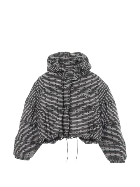 Prada Pre-Owned 2010s Re-Nylon logo-pattern jacket
