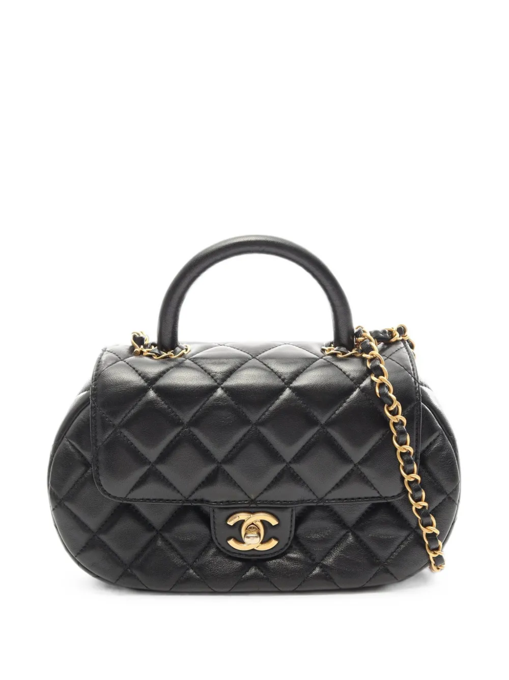 CHANEL Pre-Owned 2021 diamond-quilting top-handle tote bag - Nero