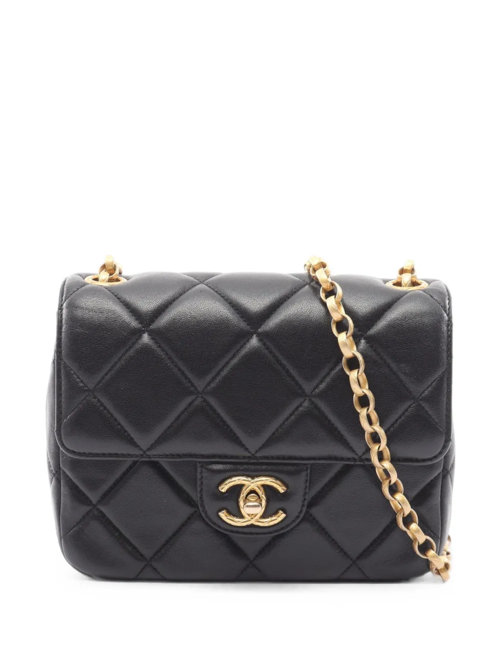 CHANEL Pre-Owned 2021 Matelassé chain shoulder bag - Nero