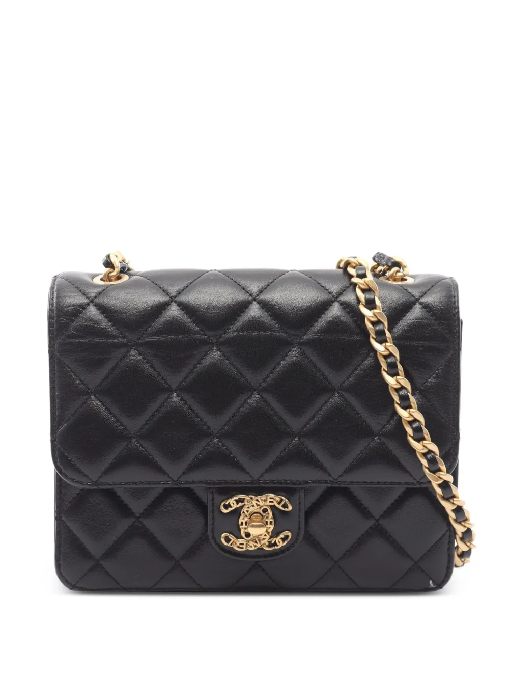 CHANEL Pre-Owned matelassé chain shoulder bag - Black