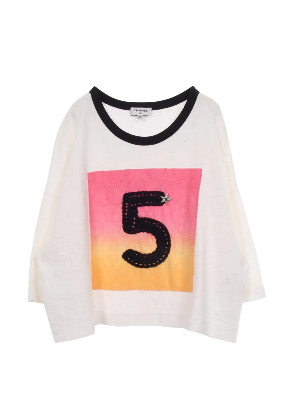 CHANEL Pre-Owned 1986-1988 No.5 Coco Mark T-shirt - Bianco