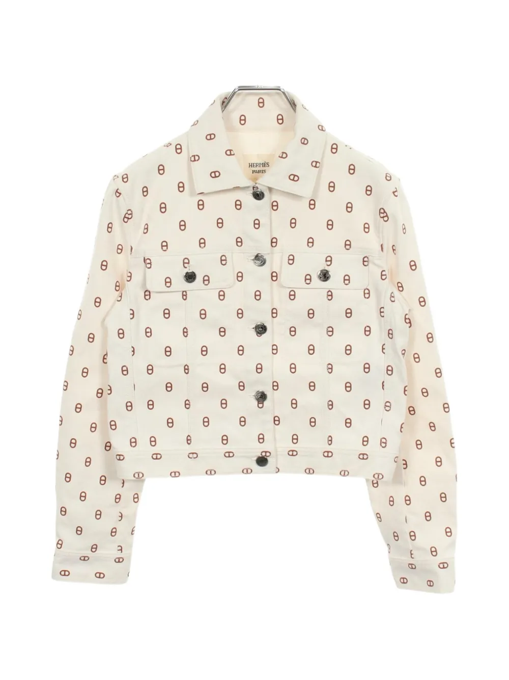 Hermès Pre-Owned 2000s Chaîne d'Ancre denim jacket - Nude