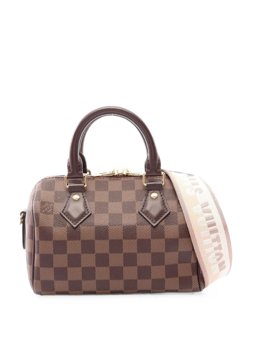 Louis Vuitton Pre-Owned sac cartable Speedy Bandoulière 20 Damier Ébène (2021) - Marron
