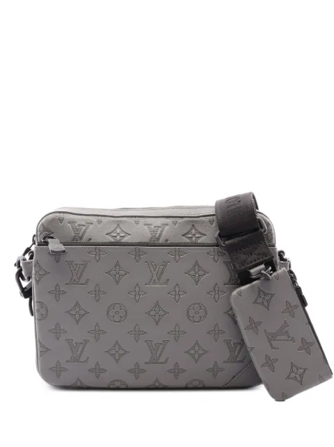 Louis Vuitton Pre-Owned Borsa a spalla Trio Messenger Monogram Shadow 2021