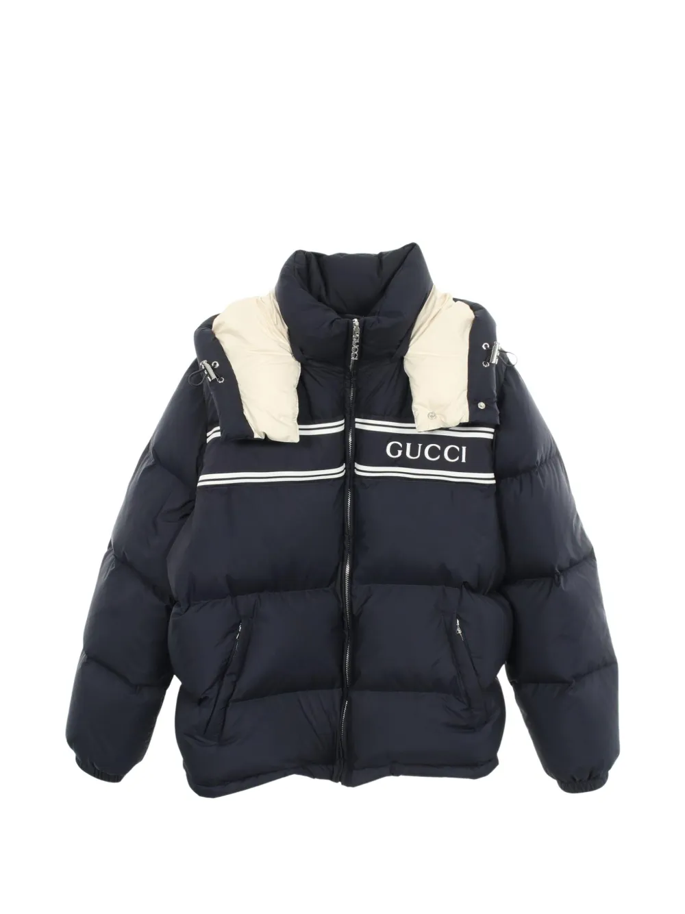 Gucci Pre-Owned 2020s logo-print down jacket - Blau