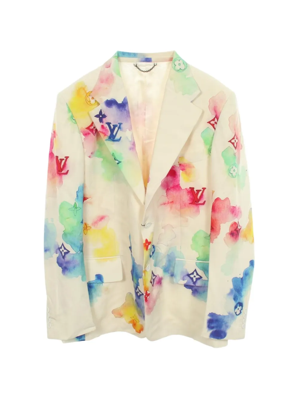 Louis Vuitton Pre-Owned veste de tailleur Monogram à motif aquarelle (années 2010) - Tons neutres