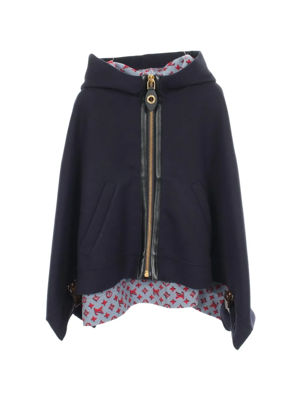 Louis Vuitton Pre-Owned 2020s hooded cape - Blu