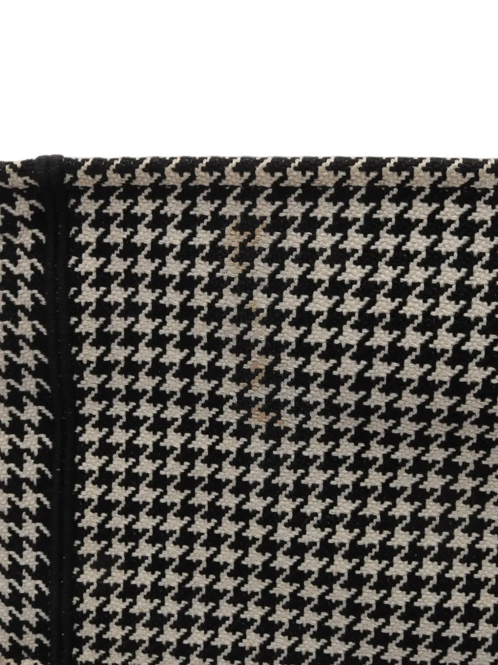 Christian Dior Pre-Owned 2000s medium Book Tote shopper met pied-de-poule-print Zwart