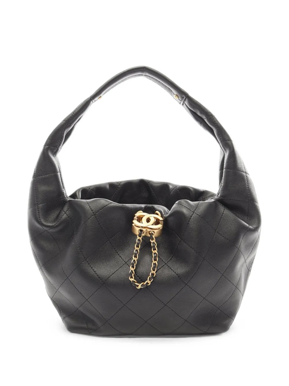 CHANEL Pre-Owned 2021 Matelassé mini bag - Nero