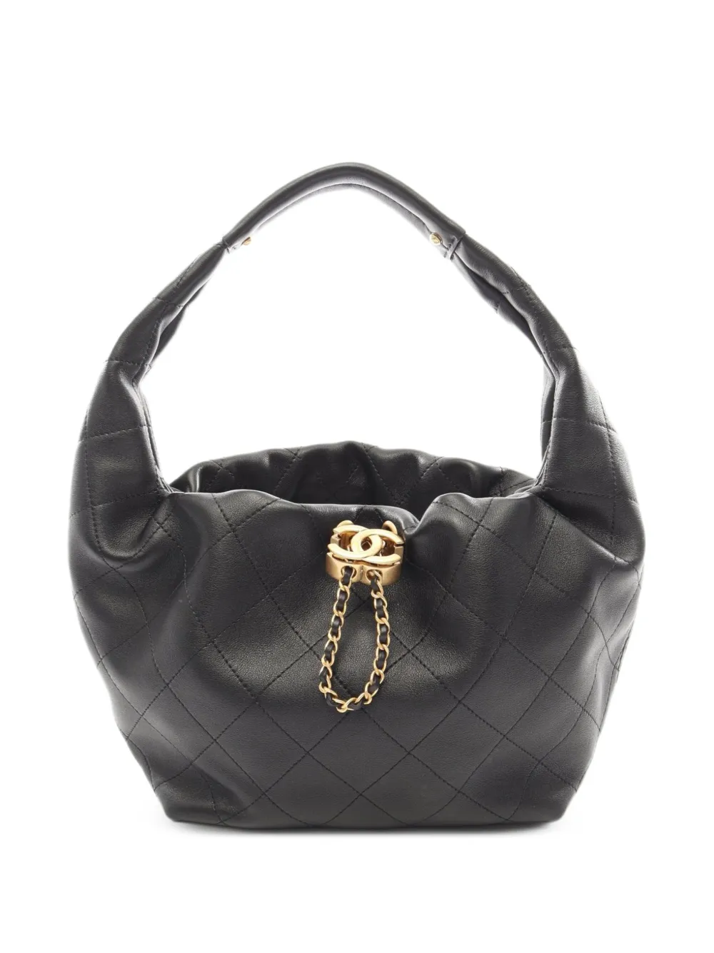 CHANEL Pre-Owned 2021 Matelassé mini bag - Schwarz