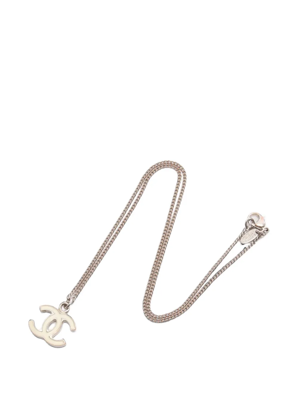 CHANEL Pre-Owned 2007 Coco Mark necklace - Argento