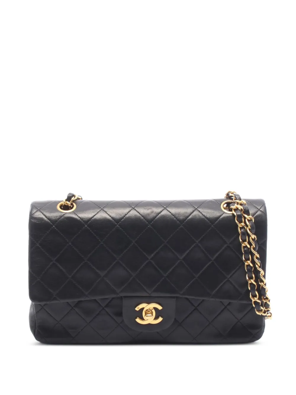 CHANEL Pre-Owned 1991-1994 matelassé double flap shoulder bag - Black