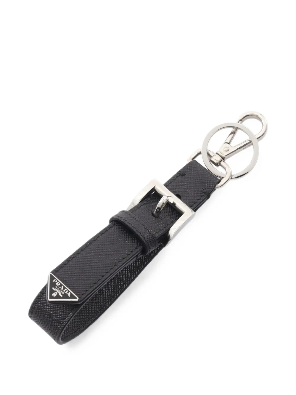 Prada Pre-Owned 2010s Saffiano-leather bag charm - Nero