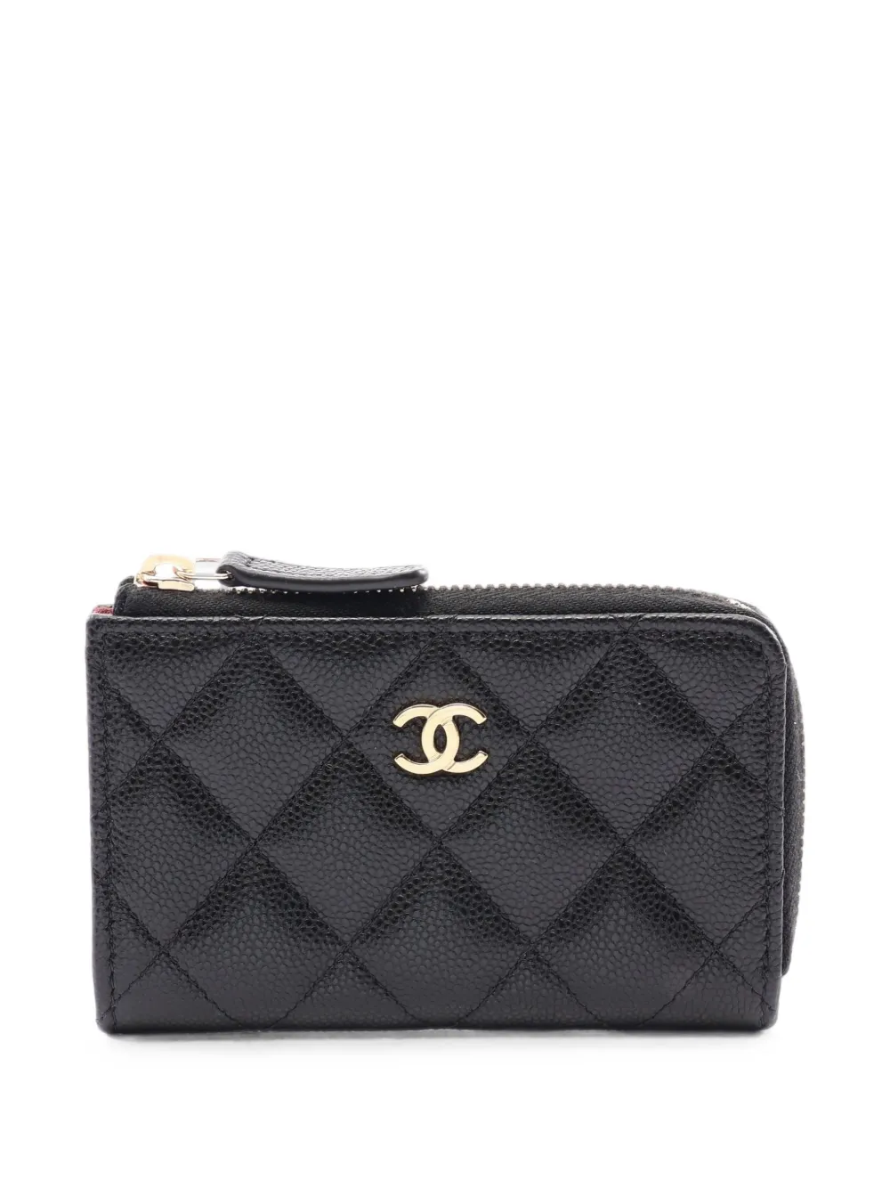 CHANEL Pre-Owned matelassé Caviar leather coin purse - Black