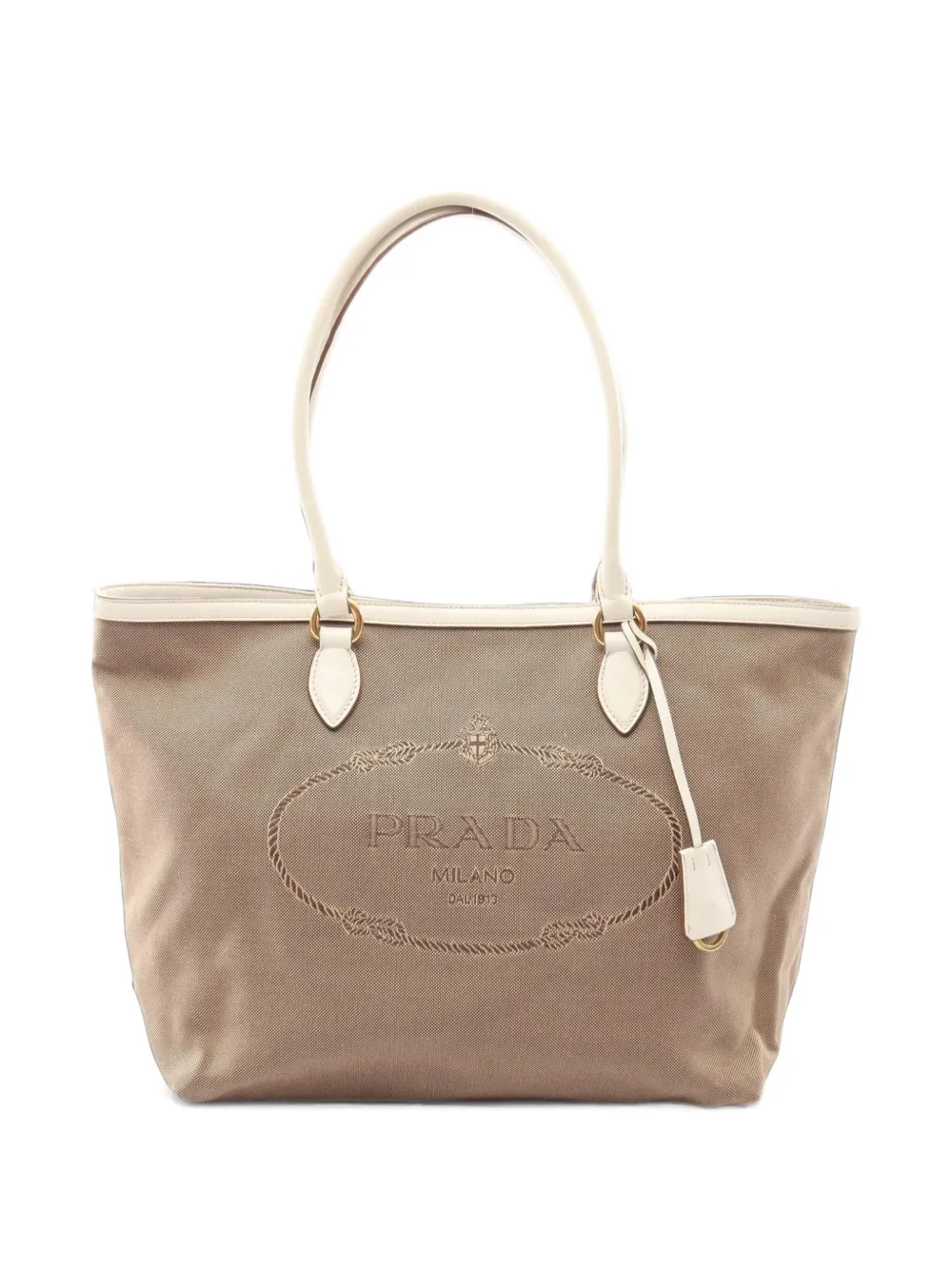 Prada Pre-Owned 2000s Logo Jacquard tote bag - Nude