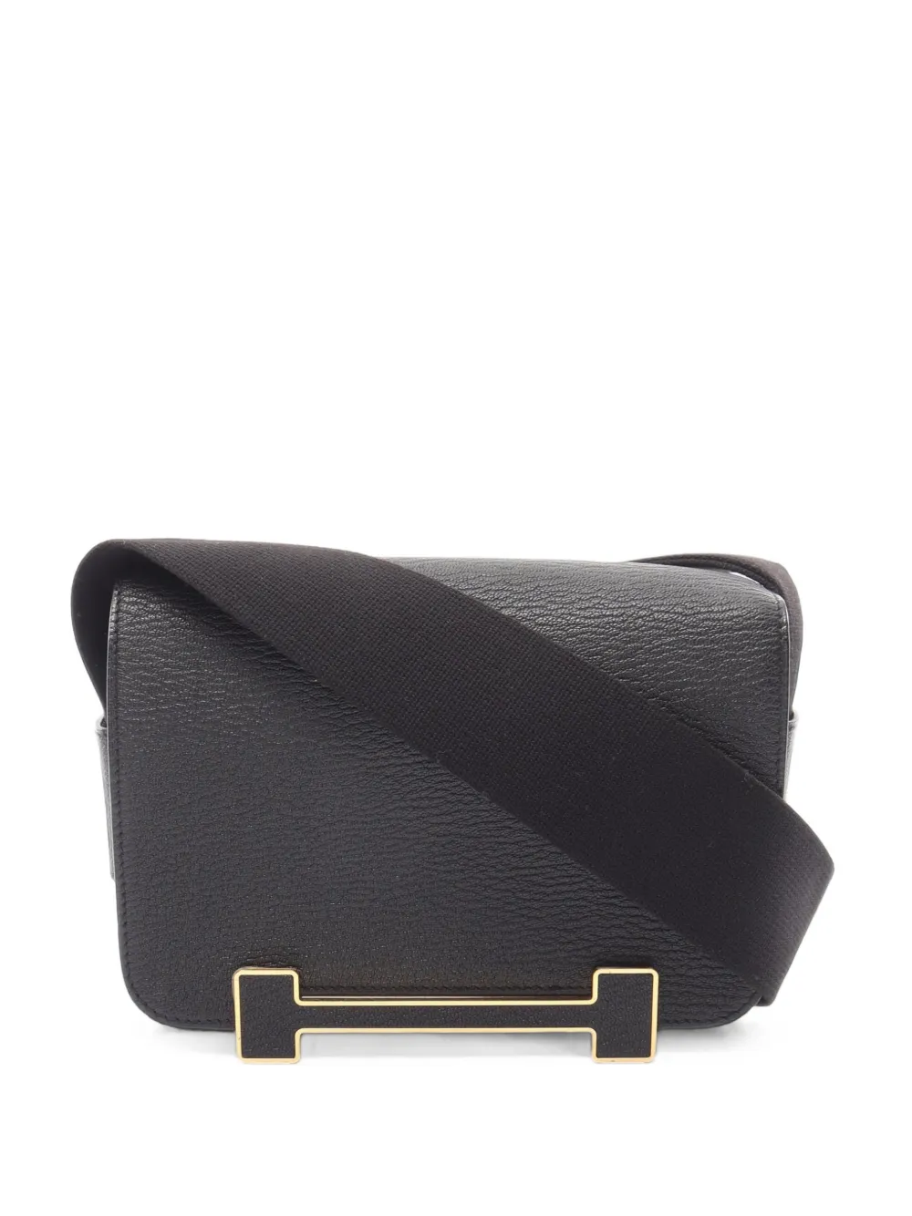 Hermès Pre-Owned Geta leather shoulder bag - Nero