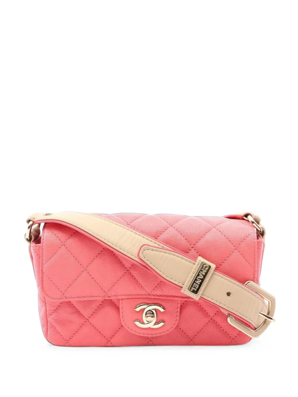 CHANEL Pre-Owned 2021-2022 matelassé caviar shoulder bag - Rosa